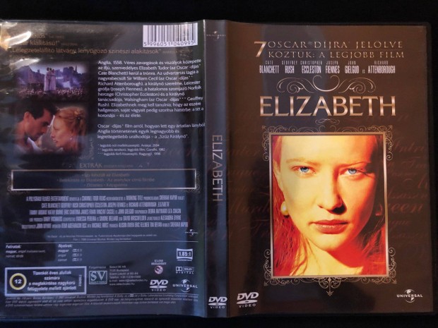 Elizabeth DVD (karcmentes, Cate Blanchett)