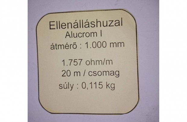 Ellenllshuzal ,kantalhuzal tmr :1 (17 m)