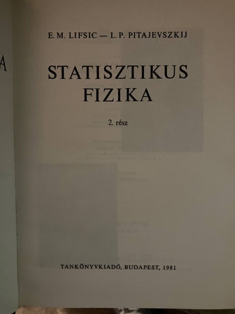 Elmleti fizika - Tanknyvkiad