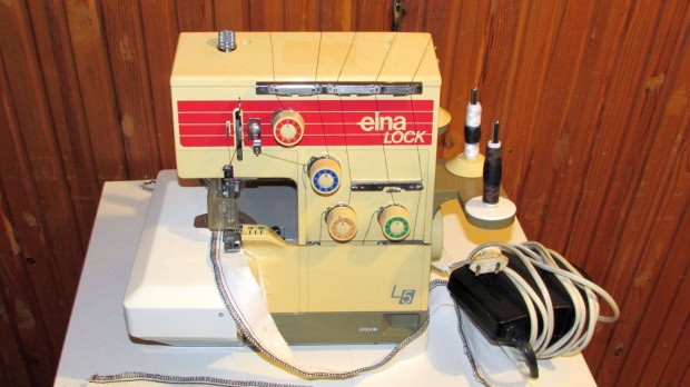 Elna Lock L5 típ. 5 szálas Svájci overlock tisztázó szegőgép varrógép