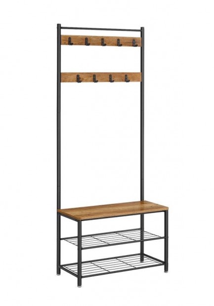 Elszoba fogas cippaddal - Vasagle Loft - 70 x 177 cm