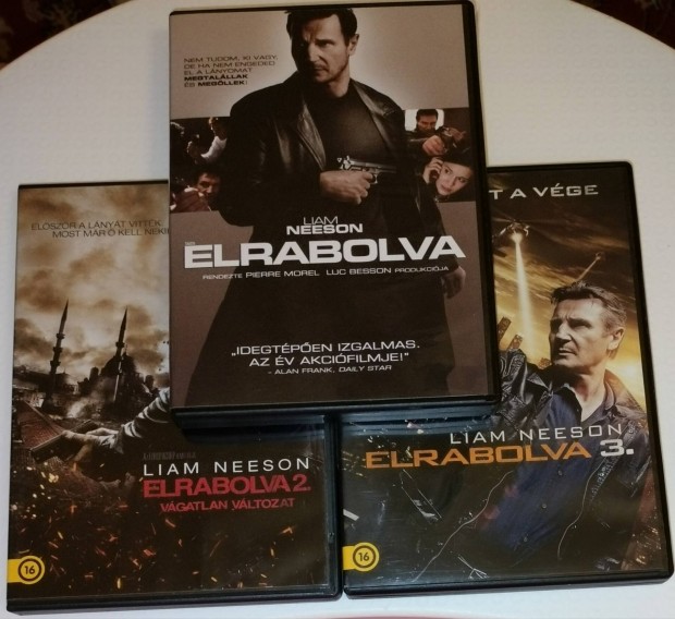 Elrabolva 1 - 2 - 3 dvd Liam Neeson egyben 1999 ft