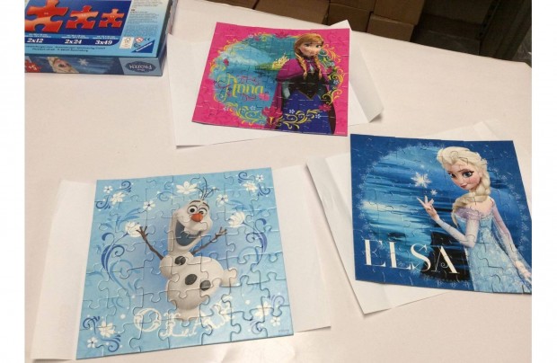 Elsa Anna Olaf puzzle premium puzzle 3x49db-os kirak Trefl Frozen