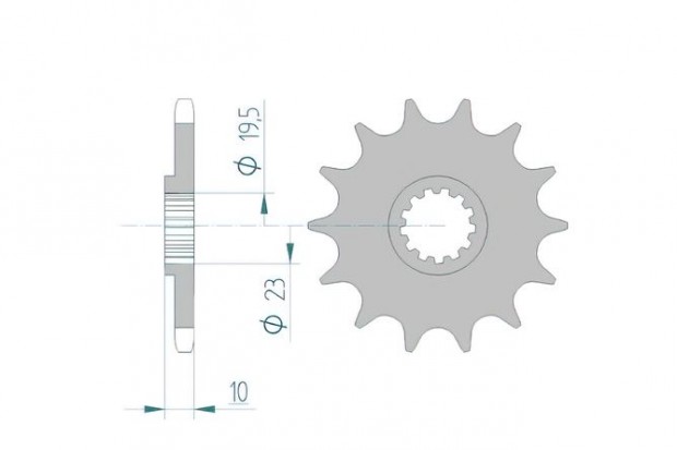 Els lnckerk Afam 12 fogas DR-Z 400