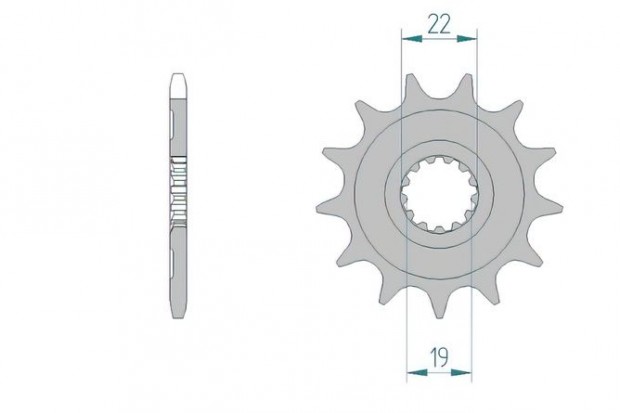 Első lánckerék Afam 12 fogú TC 250