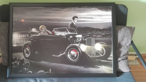 Elvis Marilyn keretezett fali kép