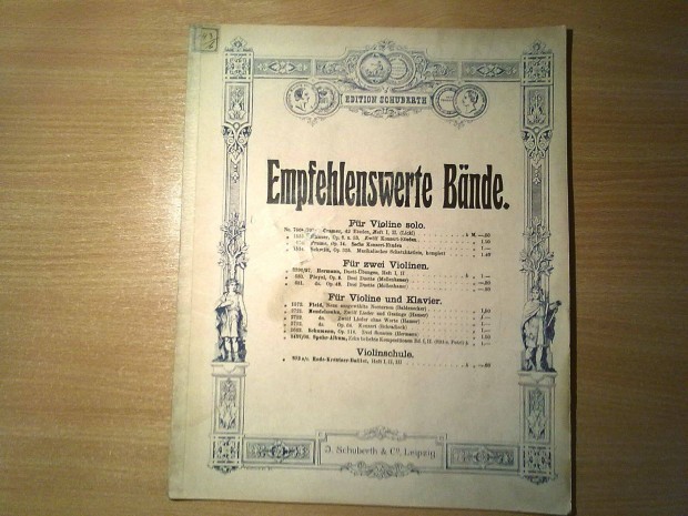 Empfehlenswerte Bnde fr Violine und Klavier