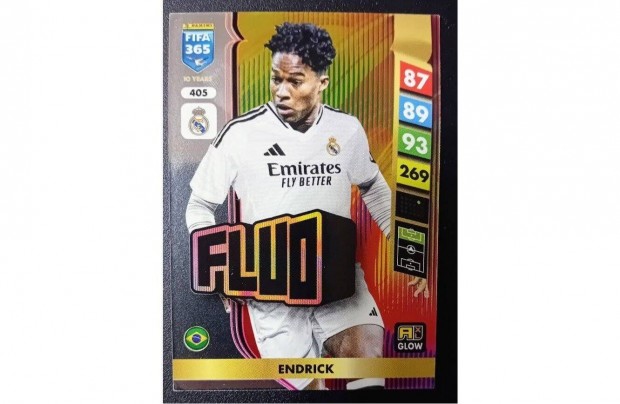 Endrick Real Madrid Glow Fluo focis krtya Panini FIFA