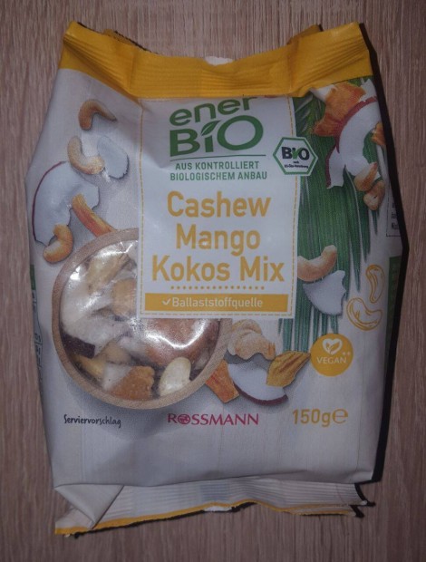 Ener-Bio kesudió-mangó-kókusz mix - 150 g 1.449 Ft helyett Akció %%