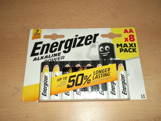 Energizer Alkaline Power AA-LR6 Maxi Pack 1,5V-os ceruza elem 8db-os