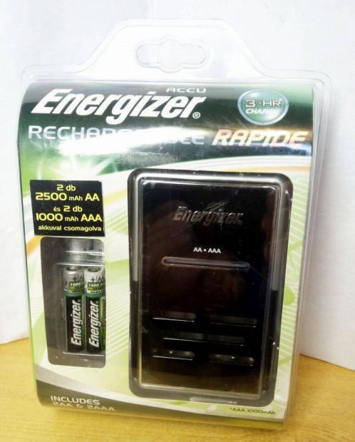 Energizer Rechargeable Rapide, + 2db 2500mAh + 2db 1000mAh akkumultor