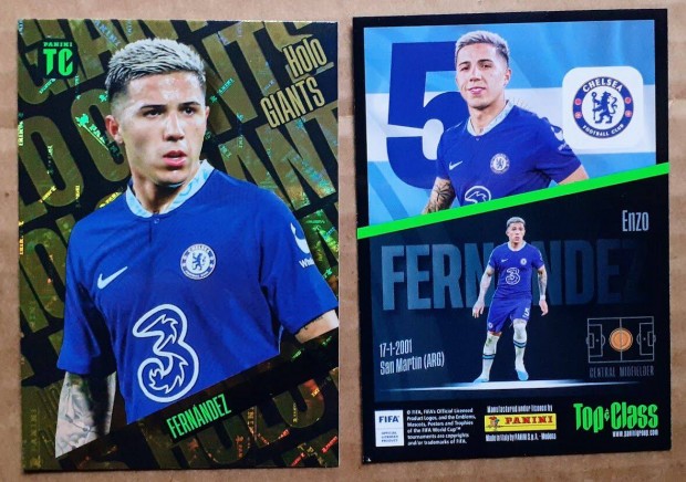 Enzo Fernandez Chelsea Holo Giants focis krtya Panini Top Class 2023