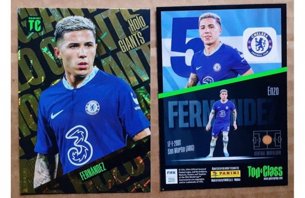 Enzo Fernandez Chelsea Holo Giants focis krtya Panini Top Class 2023