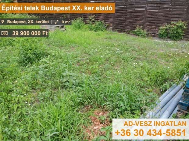 ptsi telek Budapest XX. ker elad