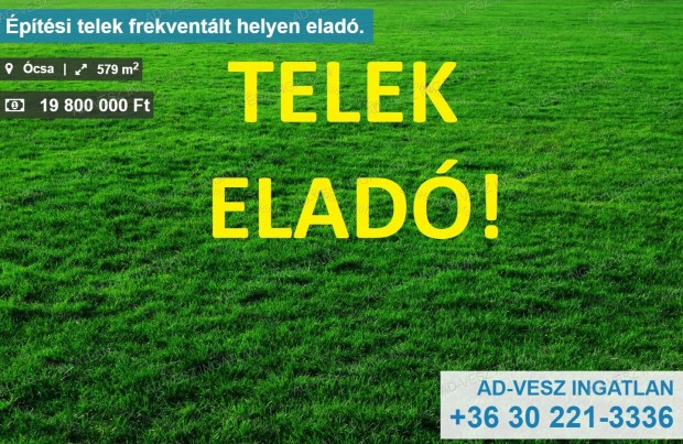 ptsi telek frekventlt helyen elad.