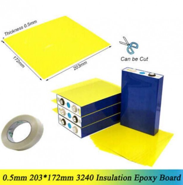 Epoxi Szigetellap Lifepo4 Akkumultorokhoz 203x172mm  (5799)