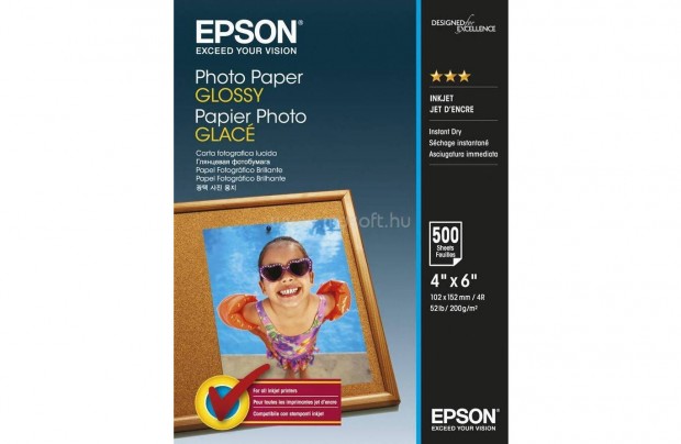 Epson C13S042549 fotpapr, 10x15 cm, Fnyes 500db