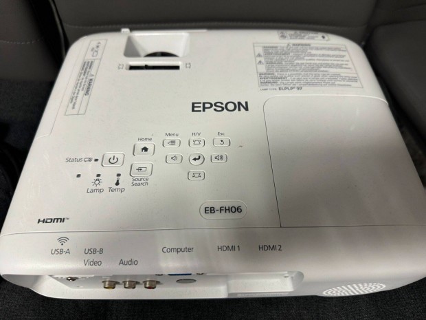 Epson EB-FH06 projektor, alig hasznlt! Szllts egyeztets utn!