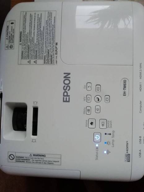 Epson EH-TW610 500 lámpaórával, Foxpost egyeztetés után!