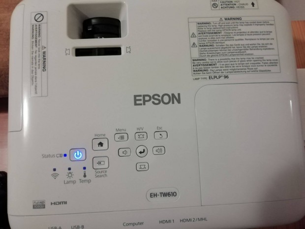 Epson EH-TW610, Full HD projektor! Foxpost egyeztetés után!