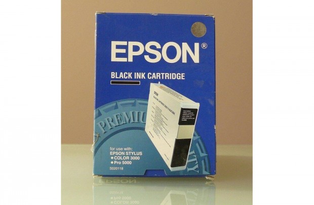 Epson S020118 tintapatron ; Epson S0201 ; Epson C13S020118 fekete tint
