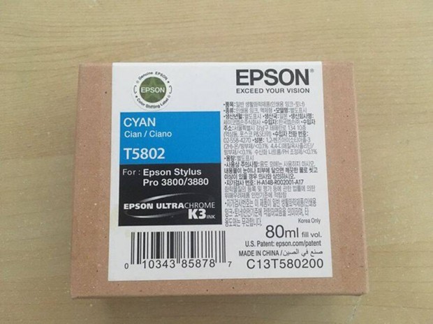 Epson Stylus Pro 3800 tintapatron T5802