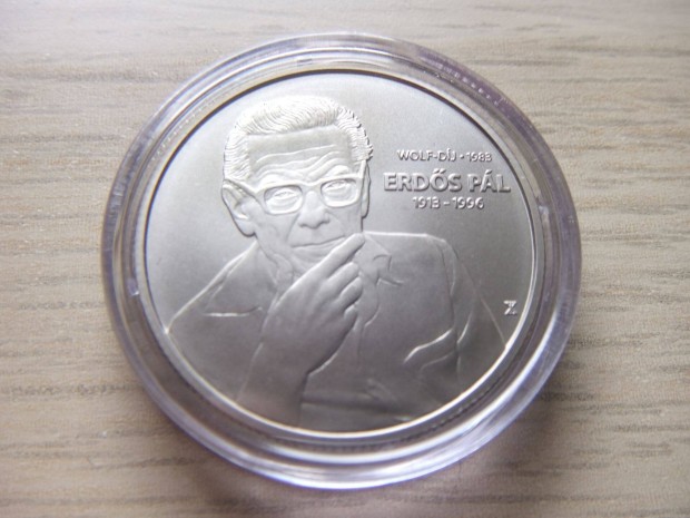 Erdős Pál Emlékérem 2023 zárt bontatlan kapszulában