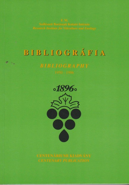Erdsi Mria(szerk.): Bibliogrfia (Bibliography 19501996)