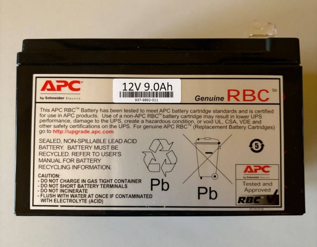 Eredeti APC RBC4 9Ah csere akkumultor