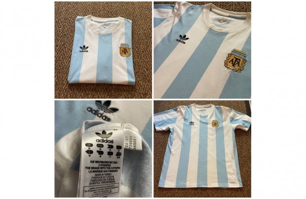 Eredeti Adidas Originals Argentina argentin férfi póló - M L ritkaság