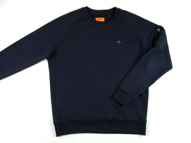 Eredeti Alpha Industries (M) Elegáns Férfi Sötétkékes-Szürke Pulóver