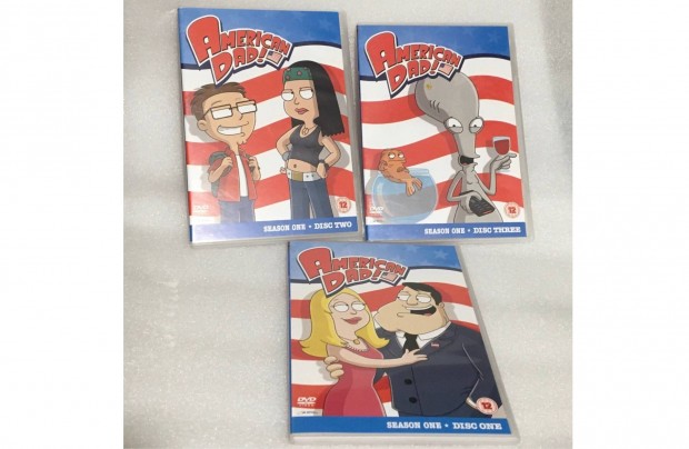 Eredeti Amerikai Fater 1. vad 3 DVD csomag American Dad angolul