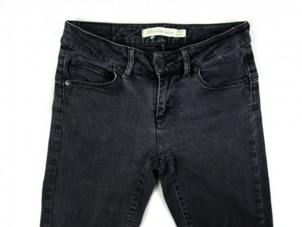 Eredeti Calvin Klein Jeans W26/L30 Szrke Ni Sztreccses Farmer