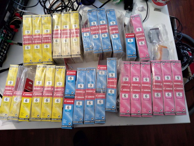 Eredeti Canon tintapatronok Canon 6 nagy csomag 57db �sszesen 14.900ft