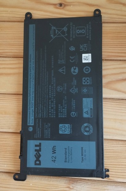 Eredeti Dell Wdx0R 11,4V 42Wh Li-ion laptop akkumulátor 