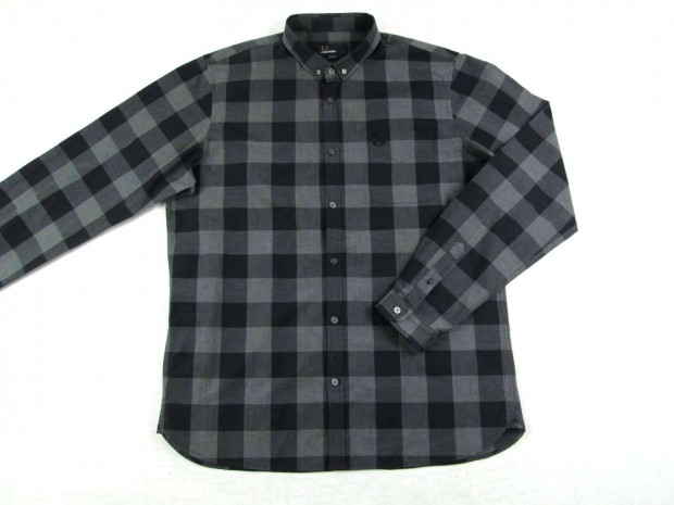 Eredeti FRED Perry Slim Fit (L) Elegáns Kockás Hosszú Ujjú Férfi ING