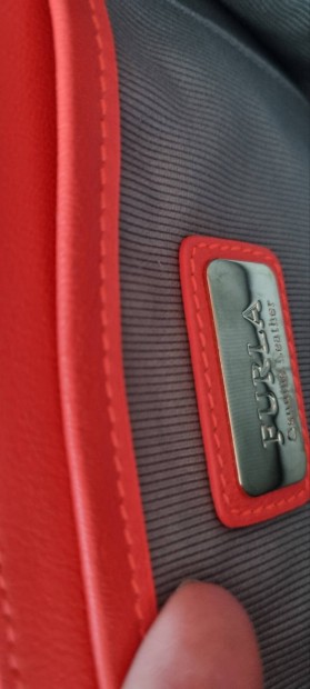 Eredeti Furla Metropolis neon pinkes-narancs bőr crossbody/ kézitáska