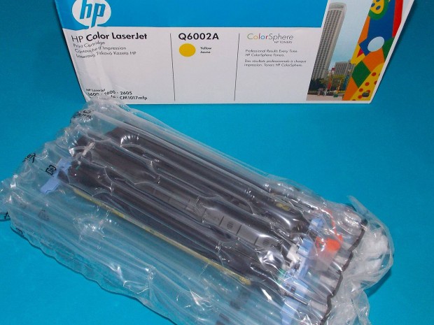 Eredeti HP Q6002A srga toner HP Color Laserjet 1600 2600 nyomtatkhoz