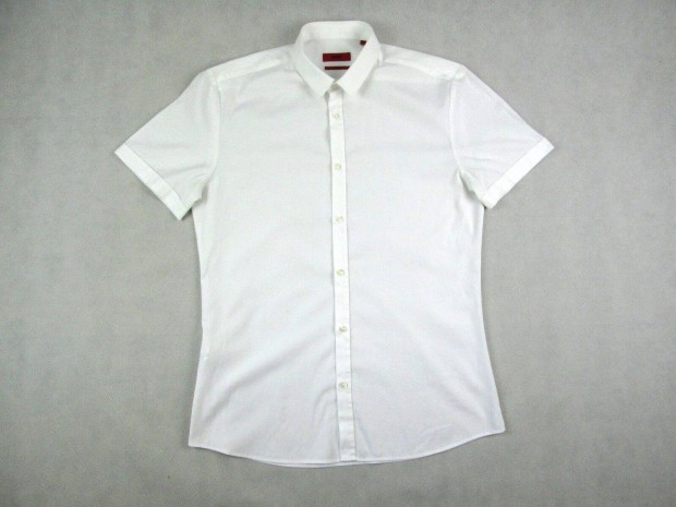 Eredeti Hugo BOSS Extra Slim Fit (M) Rvid Ujj Frfi Fehr ING