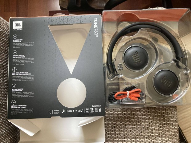 Eredeti JBL Tune 760 NC zajszrs bluetooth fejhallgat