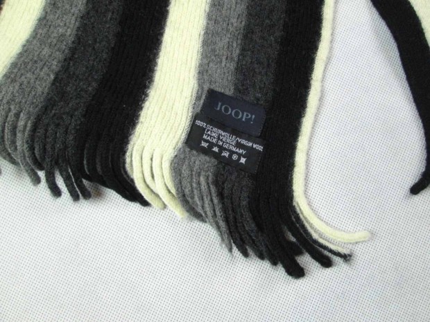 Eredeti Joop! (135cm X 30cm) Férfi Csíkos Gyapjú Sál