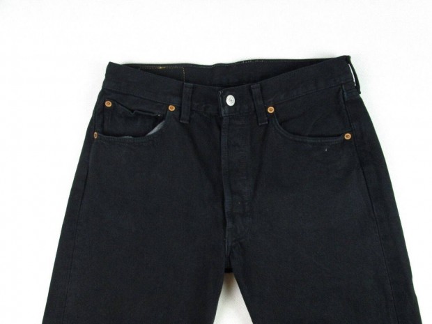 Eredeti Levis 501 W32/L32 Fekete Frfi Farmer