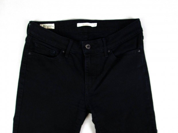 Eredeti Levis 711 Skinny W27/L30 Ni Fekete Sztreccses Farmer