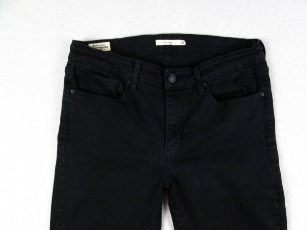 Eredeti Levis 711 Skinny W30/L30 Fekete Sztreccses Ni Farmer