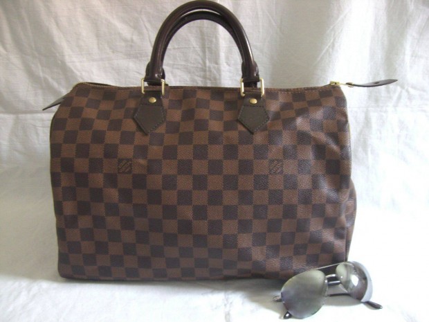 Eredeti Louis Vuitton Damier Ebene Speedy 35 tska kzitska