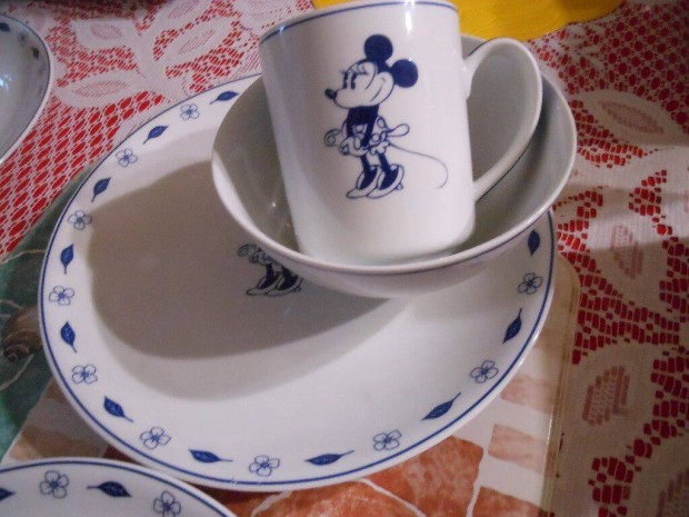 Eredeti Mickye minnie mouse francia porceln j tkszlet 3rszes