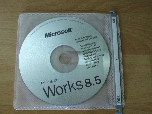 Eredeti Microsoft Works CD lemez