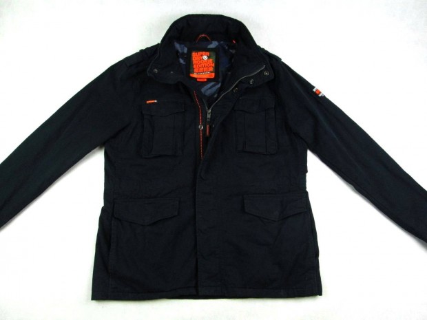 Eredeti Superdry (XL) Férfi Fekete Masszív Kabát