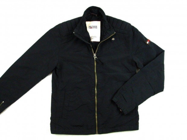 Eredeti Tommy Hilfiger (S) Férfi Átmeneti Fekete Kabát