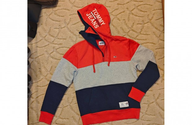 Eredeti Tommy Hilfiger hooded női S M tölcsérnyakú pulóver